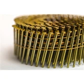 Cuie spiralate Tija șurub acoperită cu galben